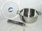 New Cristel France 7.1 18 Cm 2L 2.1 Qt Stainless Sauce Pan Glass Lid W/handle. Price: $116.99.
