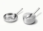 Caraway Stainless Steel Minis Duo (fry/sauce) & Cabinet Organizer CW-MNFS-203 New. Price: $244.95.