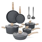 Maison Arts Pots And Pans Set Non Stick, 12 Piece Grey Granite Kitchen Cookwa.... Price: $142.51.