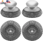 Stainless Steel Wool Scrubber With 2 Replacement Pads - Clean Metal Pans, Pots, New. Price: $9.86.