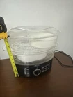 Bella XJ-10102A Electric Food Steamer 800W 2-TIER Black/clear Easy Clean Used. Price: $18.52.