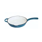 Mirro 12IN Cast Iron Enamel Skillet Helper Handle Teal New. Price: $72.58.