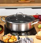 Inqibee 6 Qt Hybrid Tri-ply Stainless Steel Non Stick Saut Pan With Lid New. Price: $44.95.