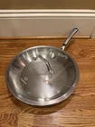 Calphalon Stainless Steel Skillet With Cephalon Lid Frying Pan Cooking Clean Used. Price: $29.99.