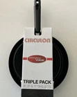 Circulon 3-PACK Total Hi-low 8" 9" 10" Skillets Hard-anodized Non-stick New. Price: $79.95.