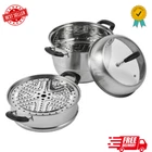 Vevor Steamer Pot 11IN/28CM, 3 Tier For Cooking With 8.5QT Stock New. Price: $49.00.