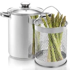 Avla Asparagus Pot, 4 Quart Stainless Steel Steamer Cooker, Vegetable New. Price: $42.17.