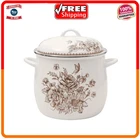 Pioneer Woman Agatha 12 Qt Enamel Steel Stock Pot With Lid Brown New. Price: $31.47.