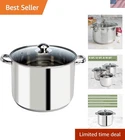 Ecolution 8-QUART Stainless Steel Stock Pot With Glass Lid Induction Ready New. Price: $52.99.