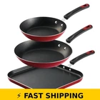 Tramontina Everyday 3-PC Nonstick Pan Set Metallic Red New. Price: $49.99.