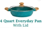 Pioneer Woman Teal Speckle 4 Quart Everyday Pan W/lid Cast Aluminum New. Price: $50.88.