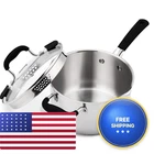 Rorence 3.7 Quart Glass Lid Stainless Steel Sauce Pan Two Sides Pour Silicone New. Price: $54.33.