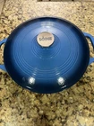 Lodge 3.6 Quart Caribbean Blue Enameled Cast Iron Covered Casserole Dish Used. Price: $124.99.