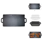 Jim Beam Rectangular Double Sided Cast Iron Griddle BBQ168 New. Price: $59.19.
