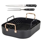Viking Hard Anodized Nonstick Roaster With Rack And Carving Set New. Price: $129.00.
