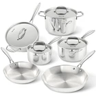 Whole-clad Tri-ply Stainless Steel Induction Cookware Set, 10PC Kitchen Pots ... New. Price: $251.33.