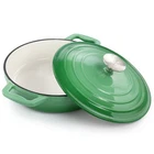 Megachef MG-BRS22G Quart Round Enameled Cast Iron Braiser Pan In Green New. Price: $61.67.