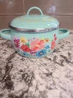 Pioneer Women Breezy Blossom Enamel Steel 1.05 Qt. Dutch Oven Used. Price: $17.00.