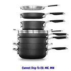 Select By Calphalon Space-saving Hard-anodized Nonstick 9-PIECE Cookware Set, New. Price: $216.99.