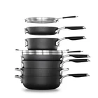 Calphalon 9PC Hard Anodized Aluminum Set Fry Dutch Oven Cookware Pans New. Price: $194.99.