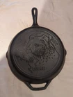 Lodge Cast Iron Wildlife Series 12 Inch Skillet, Bear Used. Price: $45.00.