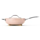 Tramontina Pan Qt. Aluminum Ceramic Nonstick Pink Blush Bamboo Trivet 5-PIECE New. Price: $91.94.