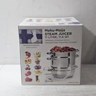 Lehman's Mehu-maija Stainless Steel 11 Qt Steam Juicer Makes Juice, Jelly, Sauce Open. Price: $139.99.