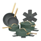 Beautiful 12PCS Ceramic Non-stick Cookware Set, Pots And Pans By Drew Barrymore New. Price: $177.22.