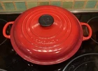 Le Creuset Braiser 26CM 2.5 Qt Cerise Red Cast Iron New. Price: $224.99.