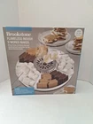 Brookstone Smores Maker Tabletop Indoor Flameless Electric Kit + 4 Trays & Forks Open. Price: $25.00.
