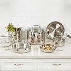 Cuisinart 11PC Stainless Steel, Cookware Set Induction Ready Pots Pans, New. Price: $147.99.