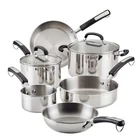 Farberware Brilliance Stainless Steel Cookware Pots And Pans Set, 10 Piece New. Price: $145.99.