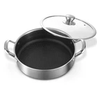 Pan 14 Inch 7QT Stainless Steel Nonstick Induction Toutrop Saute Deep Pfoa New. Price: $89.99.
