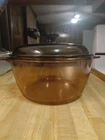 Corning Visions Amber Glass Cookware 4.5L Dutch Oven Stock Pot With Lid Used. Price: $60.00.
