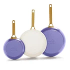 Greenpan Hard Anodized Ceramic Nonstick Skillet Set, 8" 10" 12" - Periwinkle New. Price: $135.98.