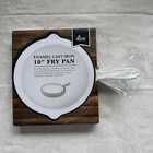 New Eco+chef 10" Enamel Cast Iron Fry Pan White W/ Black Rim Skillet. Price: $31.49.