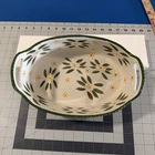 Temptations By Tara Old World Green 2.0 Quart Casserole Dish Handles Oval - New. Price: $27.00.