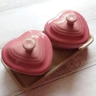 Le Creuset Heart Cocotte Putite Ramekin D'amour Tray Rose Quartz New. Price: $46.99.