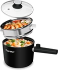 Hot Pot Electric With Steamer, 1.5L Ramen Cooker, Non-stick Frying Pan, New. Price: $51.99.