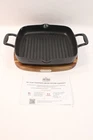 All-clad Cast Iron Enameled Square Grill With Acacia Trivet 11 Inch Used. Price: $58.99.