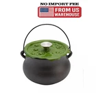 Smith & Clark Black Cast Iron Pot Cauldron New 4QT Halloween Decor Boiling Lid. Price: $50.15.