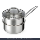 Ohtomber Stainless Steel Sauce Pan Tri-ply 1.5 Quarts Steamer For Cooking, Sma New. Price: $39.22.
