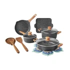 The Pioneer Woman Prairie Signature 14-PIECE Cast Aluminum Cookware Set, Charcoa New. Price: $160.91.