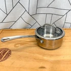 Cuisinart Qt Stainless Steel Saucepan With Glass Lid Model 419-14 Silver Used. Price: $23.49.