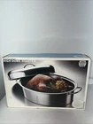 Cooks Corner Stainless Steel Oval Roaster With Removable Rack 15 3/4 X 11 1/2 New. Price: $30.00.
