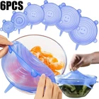 6PCS Stretch Silicone Lids Bowl Reusable Kitchen Food Storage Wrap Sealing Cover New. Price: $7.63.