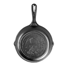 Lodge Cast Iron Cooking Skillet Seasoned Tent Scene Imprint 8 New. Price: $29.89.