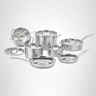 Cuisinart 12-PIECE Multiclad Pro Triple Ply Stainless Steel Pots And Pans New. Price: $201.19.