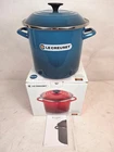 Creuset 8 Quart Covered Stockpot Deep Teal Enamel On Steel-chipped-free S/h New. Price: $79.98.