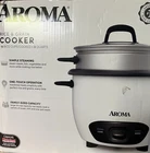 Aroma ARC-747-1NG Rice Cooker Food Steamer * 14 Cup White Open. Price: $20.00.